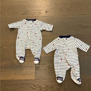 Little ME baby boy zipper sleepers EUC newborn ret $49USD each